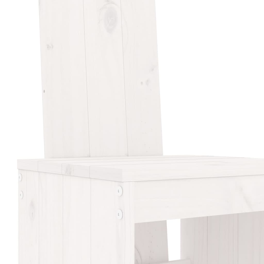 Bar Stool Set 2 pcs White 40 x 42 x 120 cm Solid Pine Wood