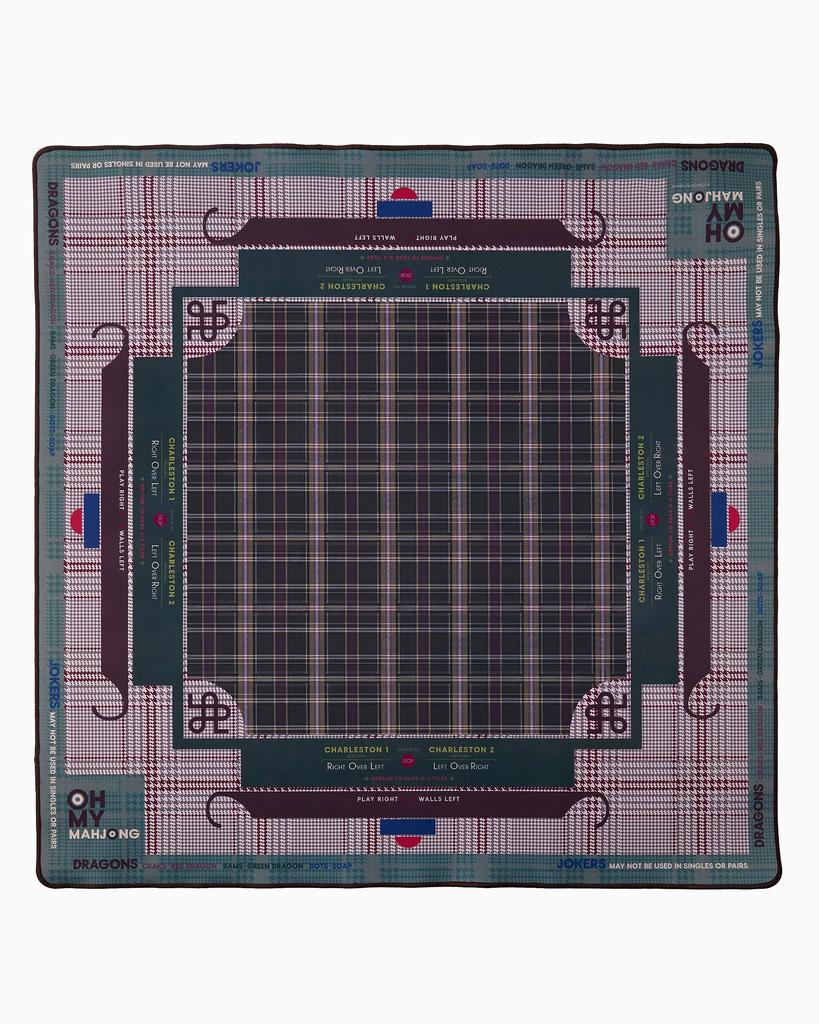 Custom Printed Noise Reduction Mahjong Mat Waterproof Shockproof Anti-Slip Table Pad for Home Game Room