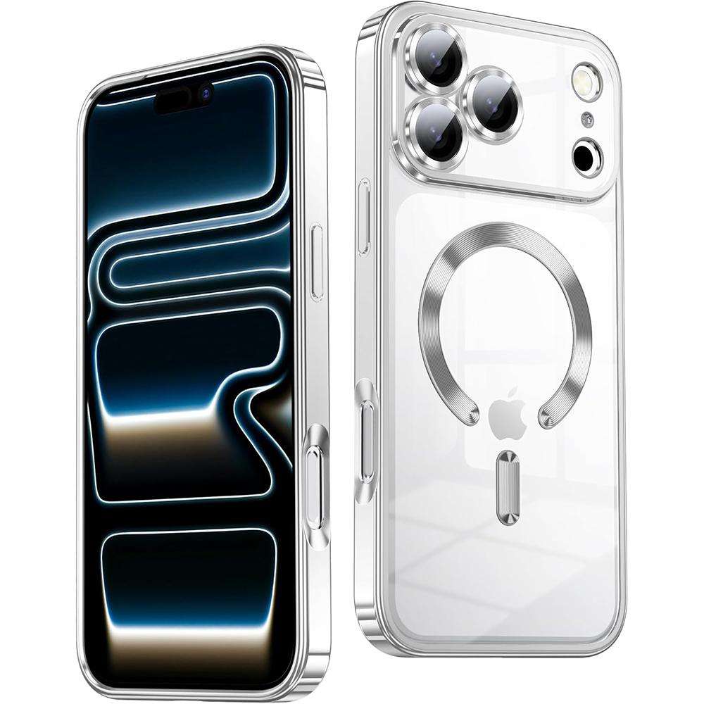 

Роскошный магнитный чехол для Magsafe для iPhone 17 Pro Max, с узором CD, блестящим покрытием, силиконовый, мягкий, прозрачный чехол для iPhone17ProMax iPhone17 Pro