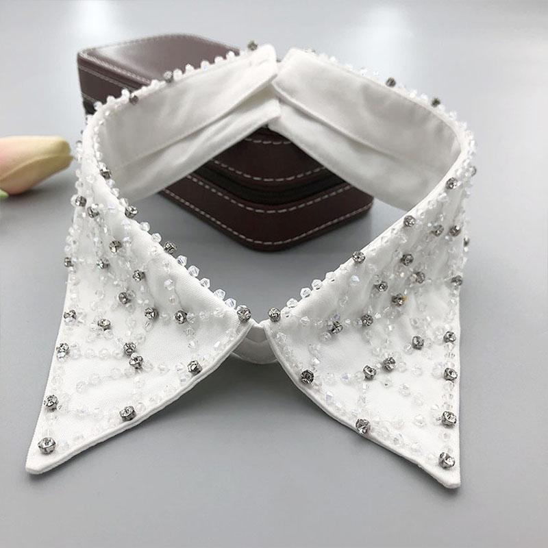 Pearl Women Shirt False Collars Crystal Removable Collar For Women Necklace Fake Collar Detachable Diamond Lacklace Nep Kraagie