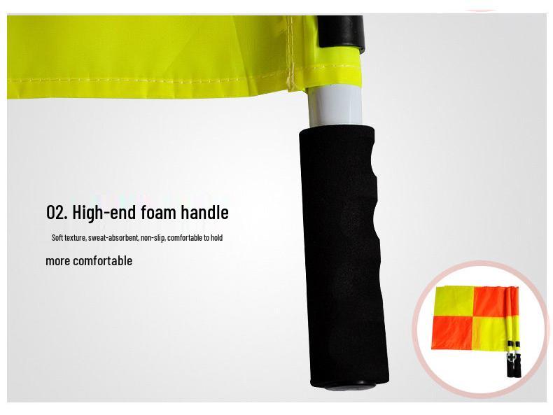 Waterproof Football Referee Assistant Touchline Flags – Red Starting Signal Linesman Equipment