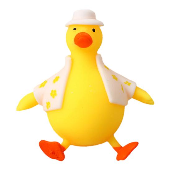 Stress Relief Duck Squeeze Toy Cartoon Dressed Duck Sensory Toy Slow Rebound Stretchy Animal Fidget Toy Decompression Tool