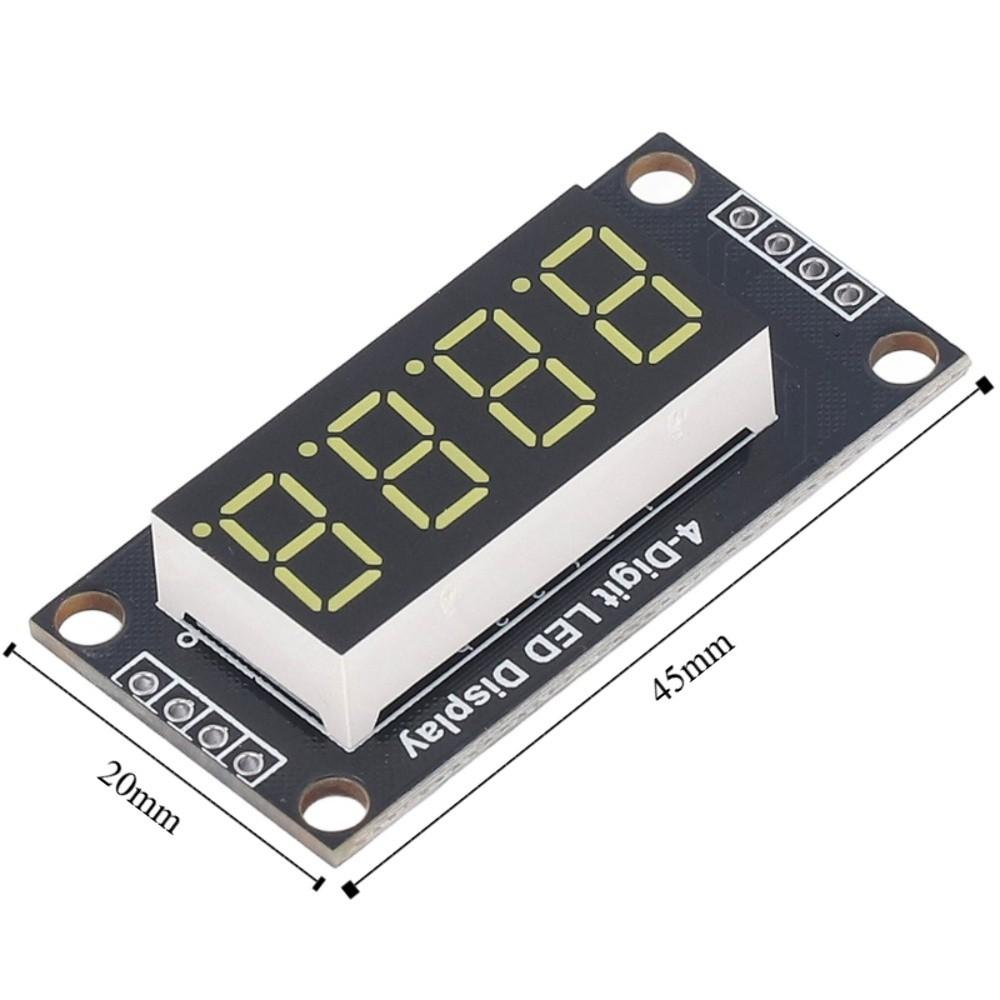 4 Set 0.36 Inch Digital Tube Display Module 4 Digit 7 Segment with Pin Header LED Segment Display TM1637 Drive Chip