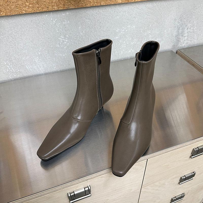 Fashion Female Low Heel Footwear Ladies Modern Ankle Boots Fashion Pointed Toe Women Short Stretch Boots Zippers Shoes Pumps