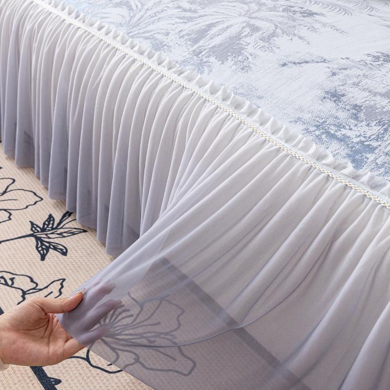 Universal Chenille Sofa Cover French Ruffled Edge Creamy Aesthetic Flower Pattern Anti-Slip Gradient Couch Cushion Mat