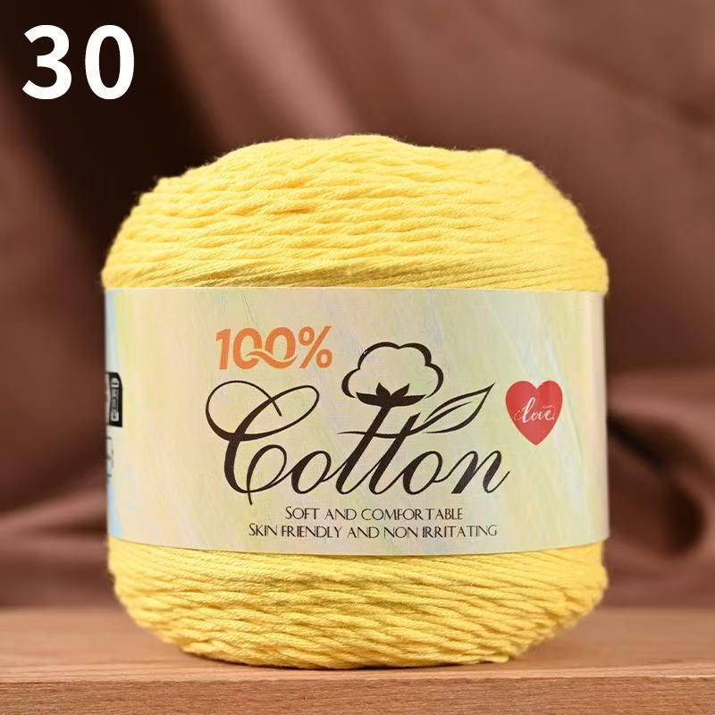 75g Medium Cotton Yarn Cake for Baby Sweater & Crochet Hat - Skin-friendly, Hand-knitted