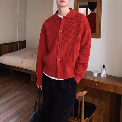 Jugend Einfarbig Schlichter Hübscher Pullover Einfache Lässige Strickjacke