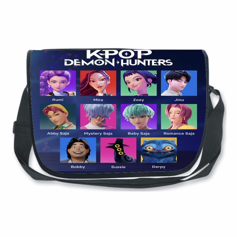 Huntrix Kpop Dämonenjäger Kinderrucksack und Umhängetasche für Grund- und Sekundarschüler