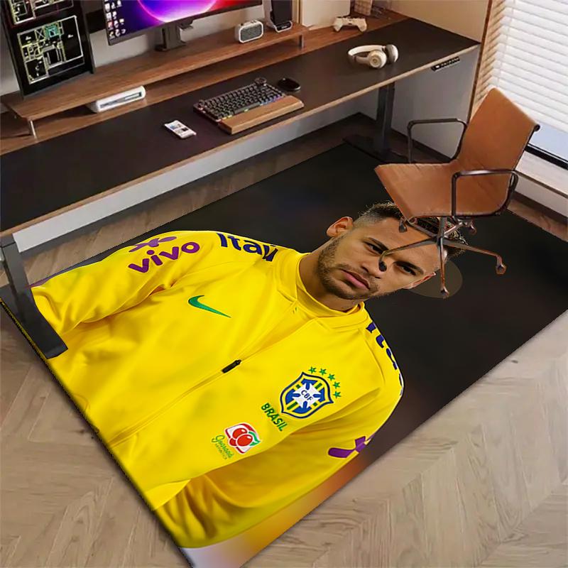 1pc Neymar14 Design Printed Area Rug Carpet for Bedroom Living Room Home Decor Rugs Mat Non Slip Mat Rug for Bedside