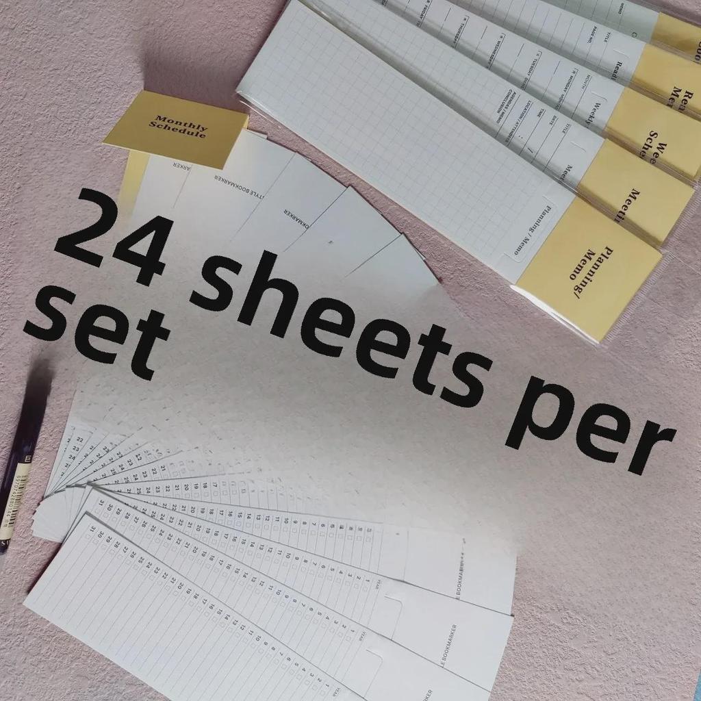 Japonská minimalistická záložka a poznámkový blok pro záznamy o čtení