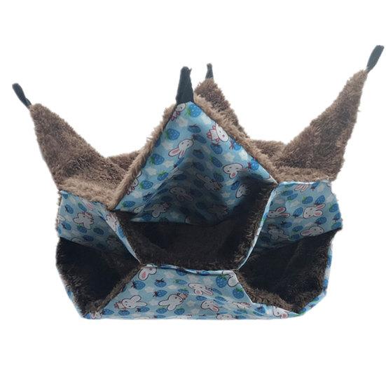 3-Layer Warm Hamster Rat Hanging Hammock Swing Cage Sleeping Nest Pet Supplies
