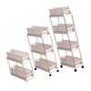Utility Cart Sturdy Slim Storage Cart for Laundry Room Bathroom Narrow Place