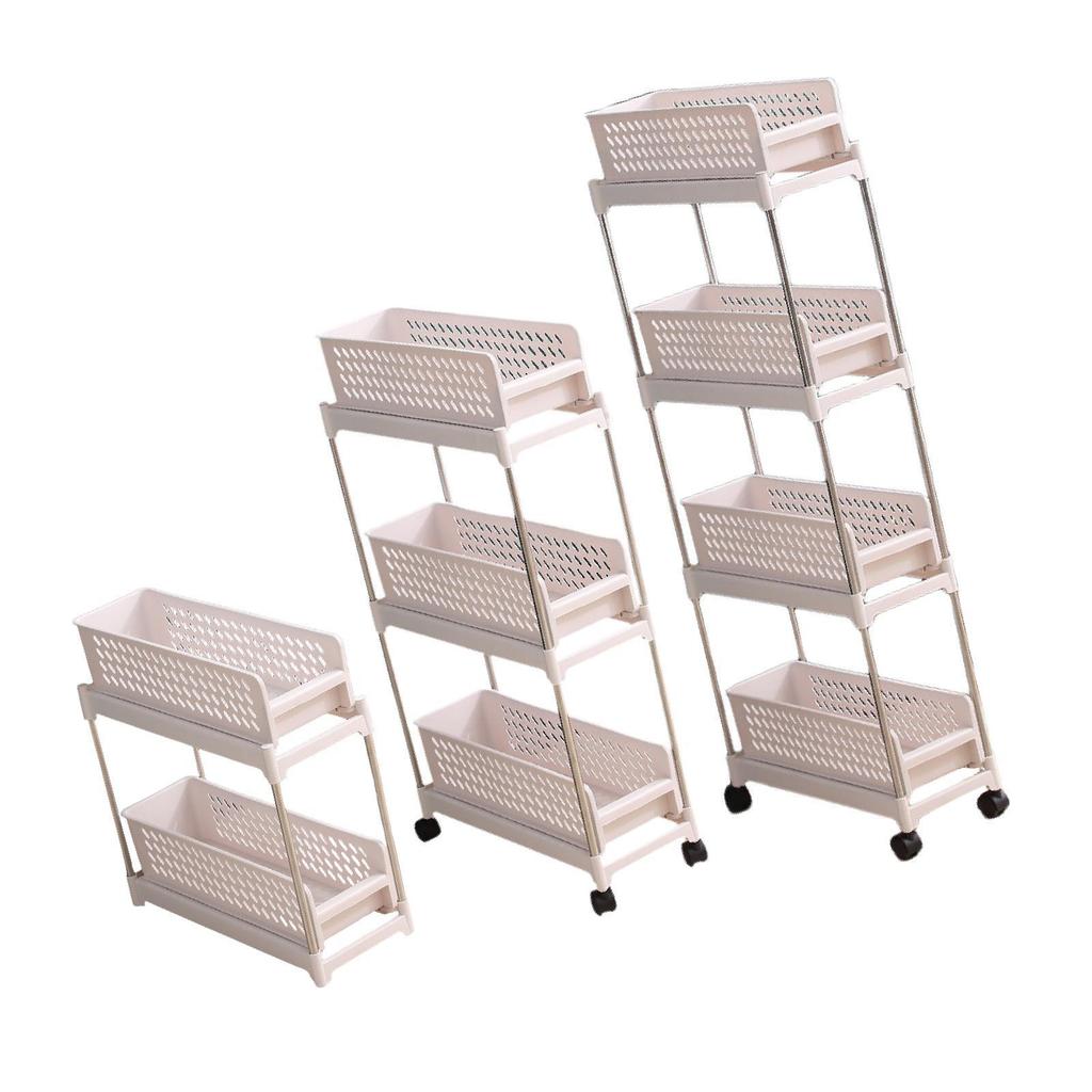 Utility Cart Sturdy Slim Storage Cart for Laundry Room Bathroom Narrow Place