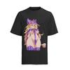 2026 Summer Unisexs Cartoon Girl Printed Round Neck Short Sleeve 100 Cotton Neutral Soft Breathable Hip Hop Black Daily Tshirt