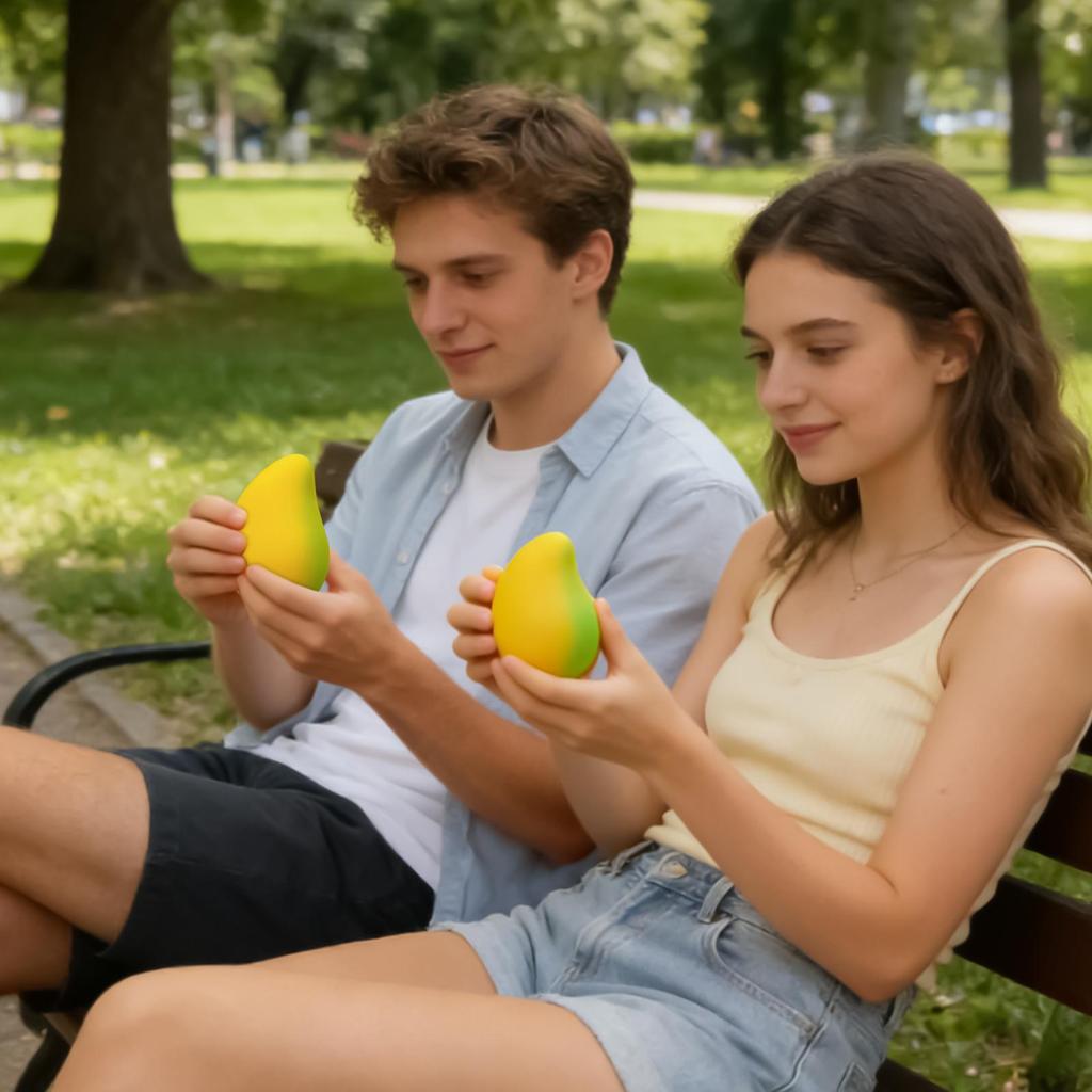 8cm Mango Fidget Stress Ball Quick Rebound Squeeze Fruit Toy Vent Artifact For Kids Students Office Workers Home Travel Relax