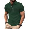 Men's Korean-Style Printed Color Block Lapel Polo Shirt Fashionable Minimalist Casual Short-Sleeve Top
