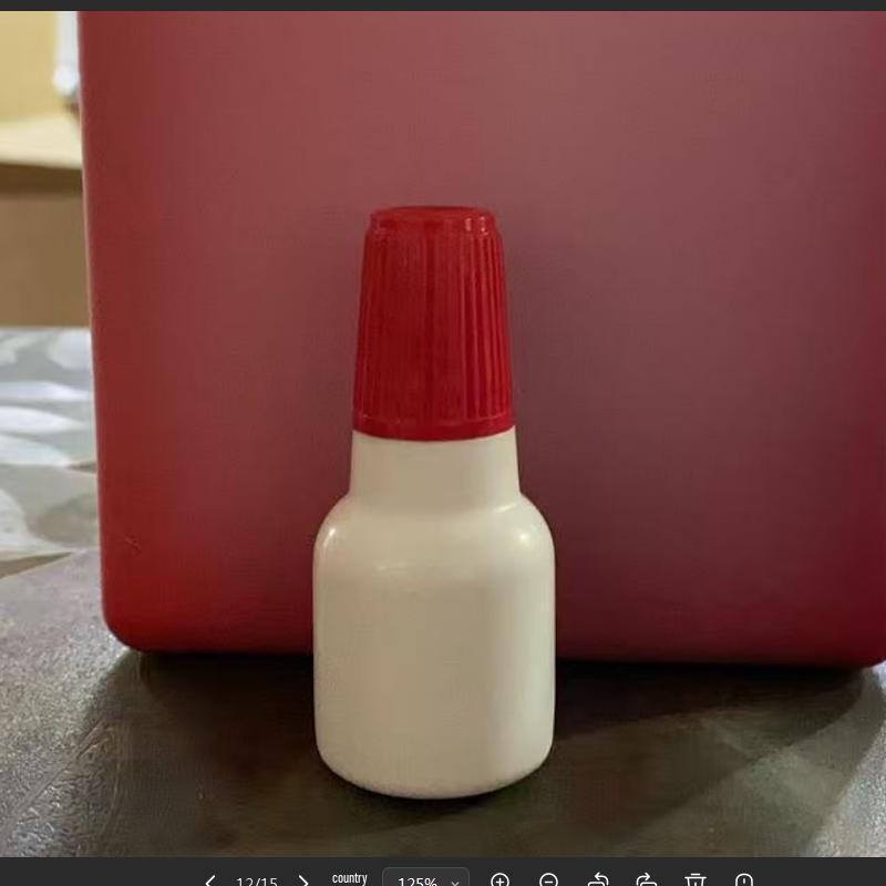 

Yinde Hao 10ml Fast-Drying HD Red Ink Refill for Stamp Pads, Photosensitive, Long-Lasting, Water-Based 10ml White Bottle Red Cap (Red)