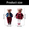 Bear Couple Ornament with Soft Plush Materials Gift for Bag Decoration Fashionable Animal Pendant Accessory