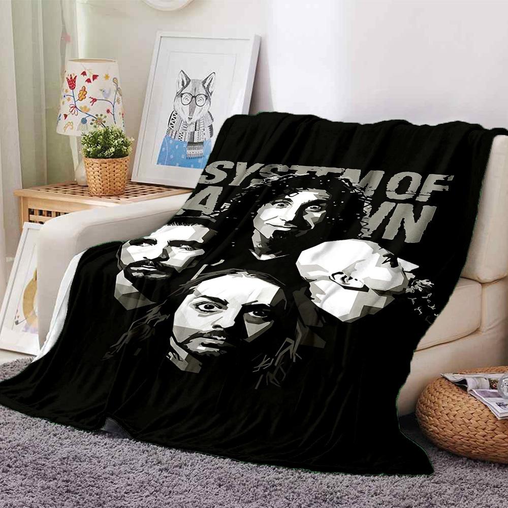

1pc System of a Down Soft Warm Throw for Home, Office, Trave, All-Season Cozy Bedding Gift, Office Cozy Accessory 1188 80cmx120cm(31inx47in)