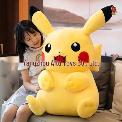 Pikachu Peluş Oyuncak - Büyük Uyuyan Yastık Bebek, Kızların Doğum Günü için Sevimli Hediye