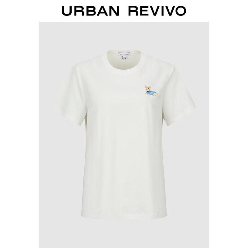 

UR Women s Puppy Embroidered Round Neck T-Shirt S