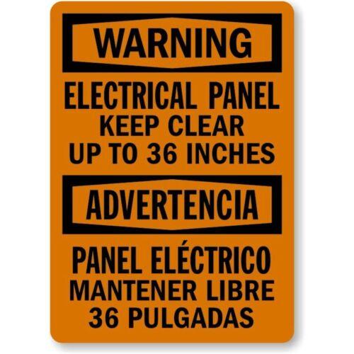

Bilingual Electrical Panel Aluminum Weatherproof SignAluminum 20x30cm（7.8x11.8inch）
