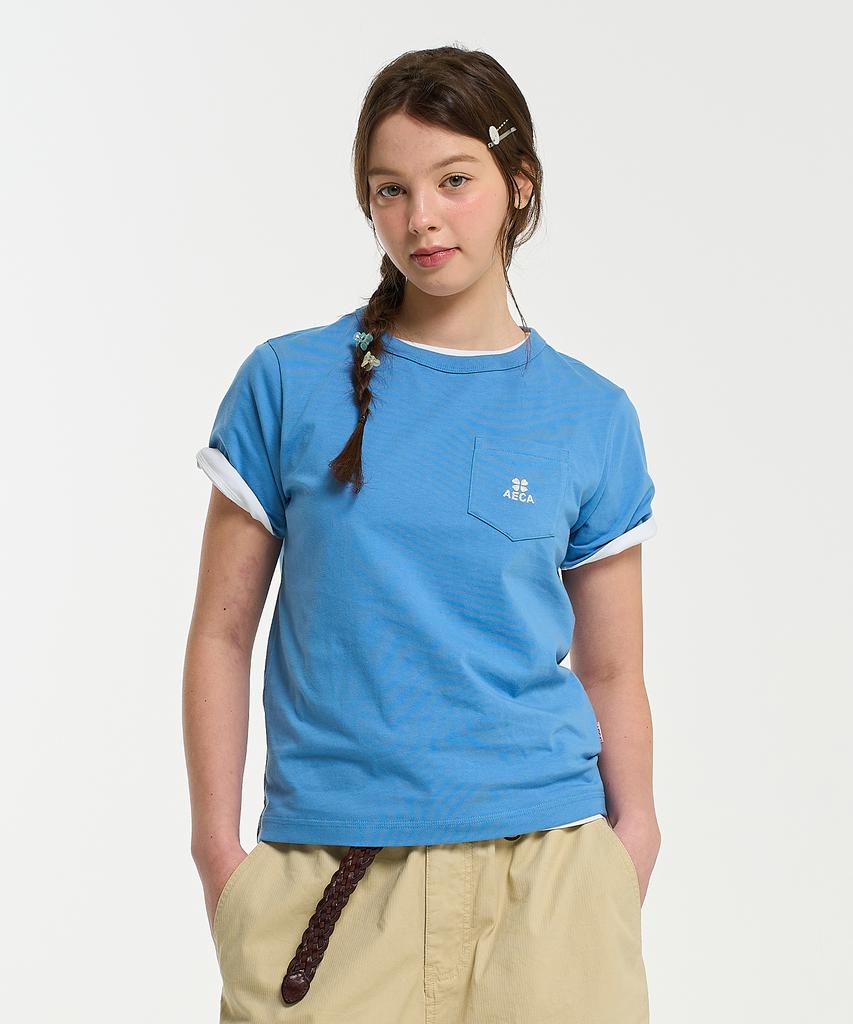 AECA (Woman) Everyday Aeca Clover Pocket Tee-Blue