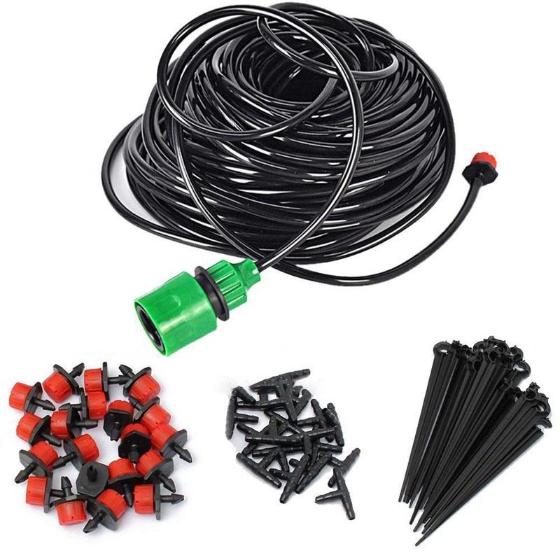 Versatile Micro Drip Water Irrigation Kit Set With Adjustable Drippers And Hose For Gardens