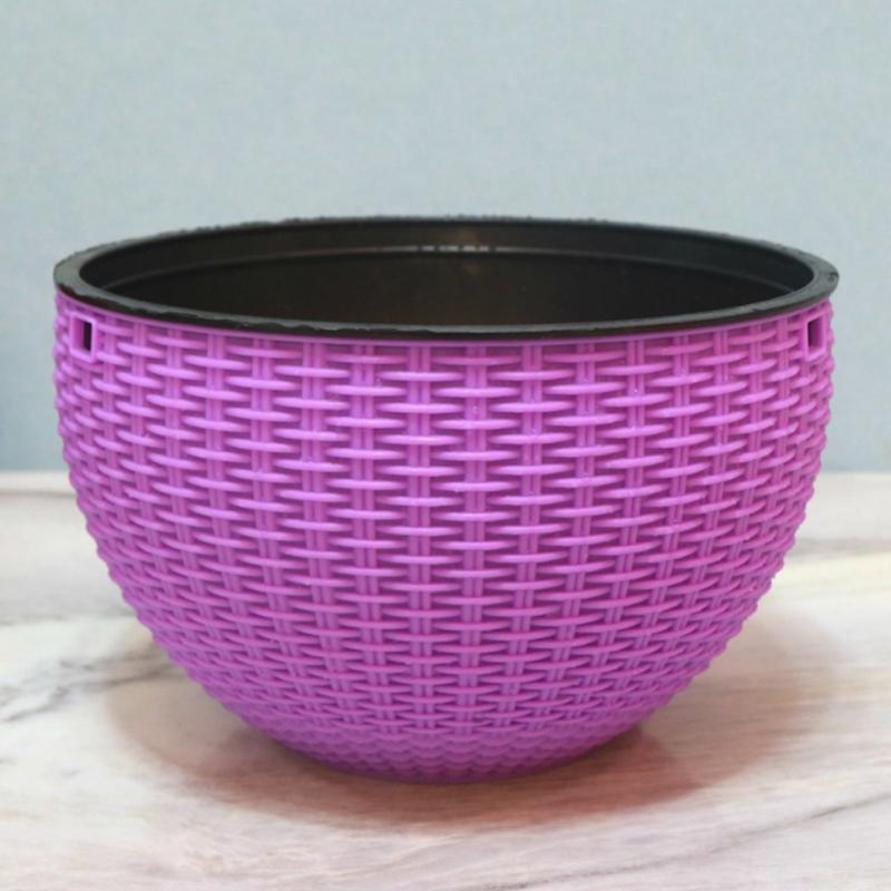 CANXING Hängekorb Imiatino Vine Blumentopf Runder Gartenpflanzer aus Kunstharz mit dreieckiger Kette