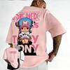 ONE PICE Unisex Summer Cotton Tshirt 2026 New Chopper Anime Collaboration Harajuku Oversized Loose Casual Y2K Parentchild Top