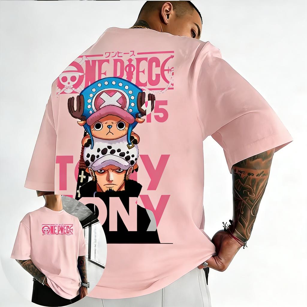 ONE PICE Unisex Summer Cotton Tshirt 2026 New Chopper Anime Collaboration Harajuku Oversized Loose Casual Y2K Parentchild Top