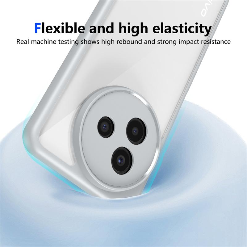 Vivo Y39 5G V2436 Case Plating Silicon Bumper Shockproof Clear Back Cover Hard Matte Phone Case for Vivo Y39 VivoY36 2025 V2436