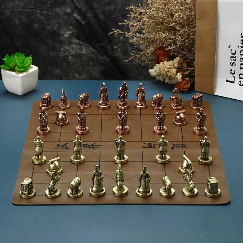 

Ретро Металл 3D Трехмерные Персонажи Терракотовые Воины и Лошади Шахматы Набор Китайские Шахматы