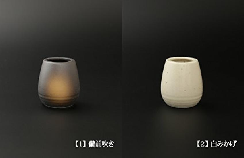 Kyoto Butsudan Hayashi Modern Buddhist Altar Accessories: Single Flower Incense Holder (Bizen-Blown) (Made in Japan)