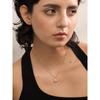 Yhpup Chic Natural Shell CZ Butterfly Pendant Necklace Fashion Luxury Stainless Steel Premium Jewelry Attractive Daily Gift