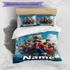 3pcs Duvet Cover Set (1*Duvet Cover + 2*Pillowcase, Without Core), Custom Name One Piece Pattern Bedding Set, Home Bedroom Decor Gift