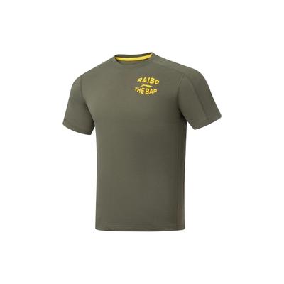 Quick-Dry Letter Print Short Sleeve T-Shirt Men Tops Military-Green ATST049-4