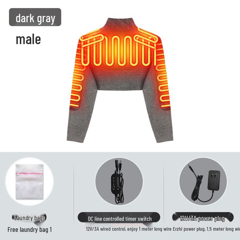 Electric Heated Shoulder and Neck Massaging Vest with Hot Compress for Cervical Spine L