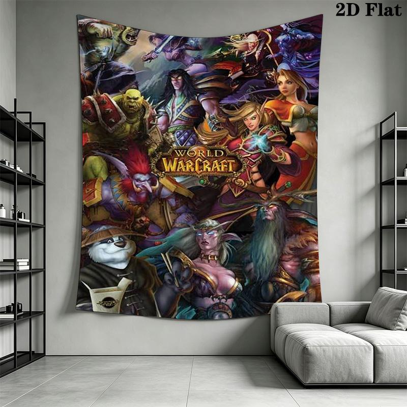 World Warcraft Official Magazine Tapestry Background Cloth Wallmounted Wall Covering Decoration Atmospheric Background Cloth Soft