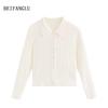 Northern Deer Women's 100% Wool Polo Collar Ribbed Knitwear Long Sleeve 26322