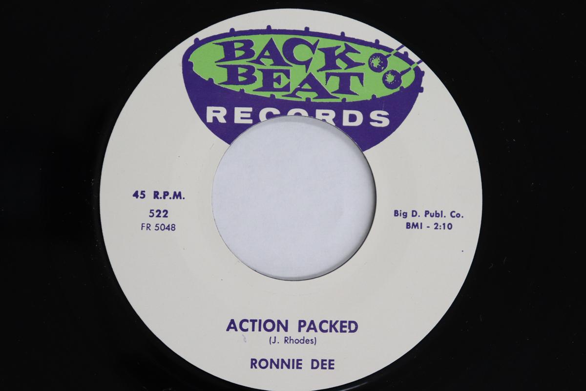 

7inch Record RONNIE DEE - Action Packed / I Make The Love 522 BACK BEAT US Rock Used