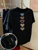 Fashion Unisexs Unisexs Tshirt With Heart Print Doublesided Love Design Round Neck Casual Top Summer New Fall Casual Attire