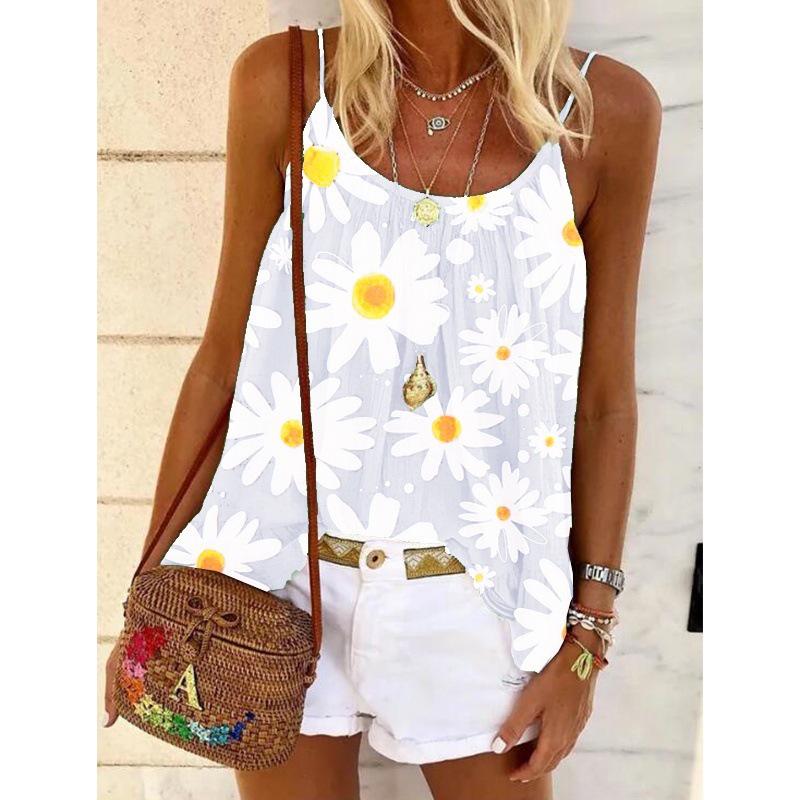 2020 Hot Selling Printed Sling Top: Fashionable & Trendy Sexy T-shirt