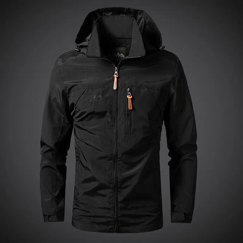 Mens Windbreaker Jackets Waterproof Military Hooded Coat Male New Combat Jackets Men Autumn Outdoor Hiking Biking Bomber Outwear