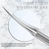 5Pcs Cuticle Scissors Nipper Curved Stainless Steel with Tip Grooming Blades Women Men Dry Skin Nail Scissors Manicure Tools