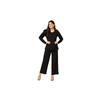 GRECIILOOKS Womens A-Line Lycra Regular Fit Co-Ord Set (Black, X-Large)