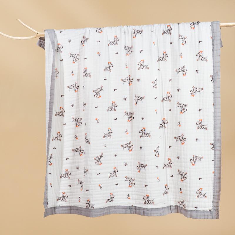 Toalha e Colcha de Algodão Gaze de Seis Camadas para Bebê – Cobertor para Criança Pequena Primavera/Verão