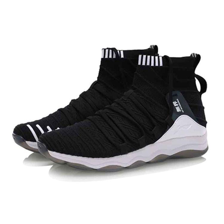 Li-Ning Unbounded Shock Absorbing High-Top Sports Shoes Women Sneakers Black AFJP018-1