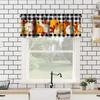 Farm Fall Window Valance, Thanksgiving Pumpkins Autumn Leaves Vine Windows Curtain Valance for Kitchen Dining Room Canteens Home Decor, One Panel