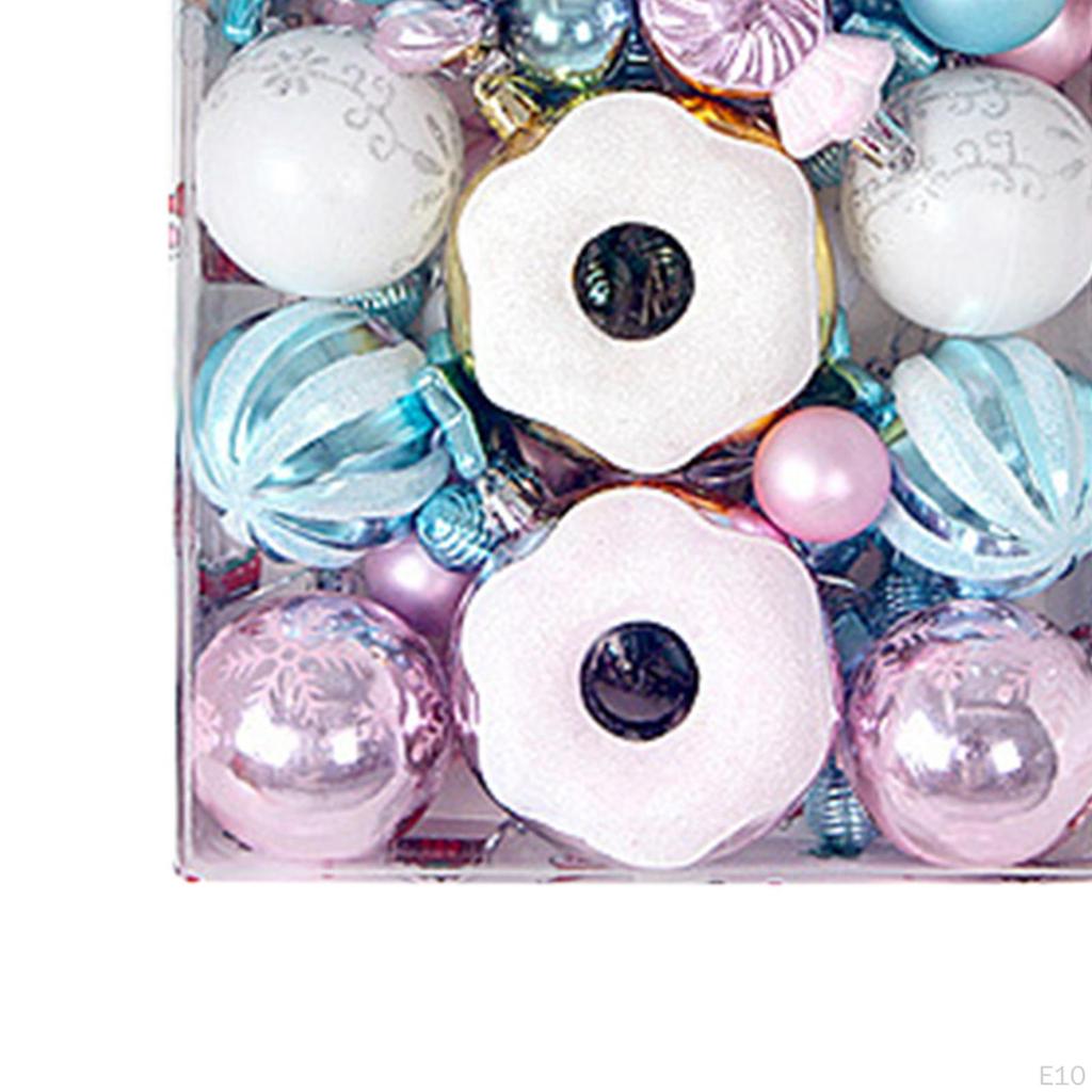 72 Pieces Christmas Tree Decorations Decorative Hanging Baubles Balls Ornaments Set